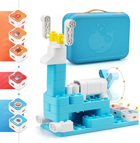 Robot de codificación A3 para niños, juego de construcción STEM de bloques de codificación de múltiples sensores, tutorial basado en historias 12 en