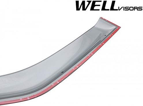 WellVisors Repuesto para Mitsubishi Montero 2001-2006 con clip, color humo, tintado de humo, viseras laterales para ventana, deflectores 3-847MI012