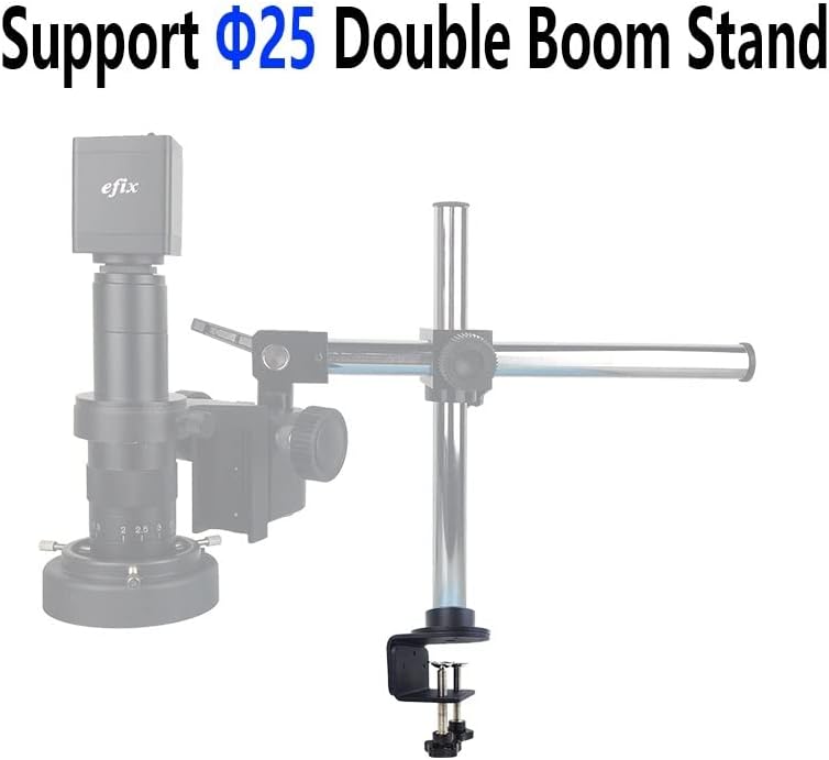 Accesorios de microscopio digital de mano, abrazadera universal de 1.260 in y 0.984 in, poste de soporte para microscopio trinocular estéreo, cámara