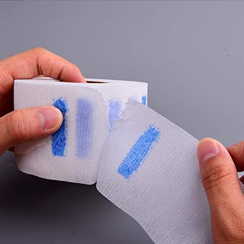 2 rollos de tiras de cuello de peluquero desechables de papel estricto, bandas de cuello para peluquería, envoltura elástica, accesorios de