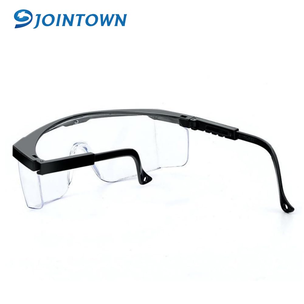 Jointown Gafas de seguridad ajustables  12 unidades por caja de gafas protectoras con residuos antigotas, antivaho y resistentes a los arañazos