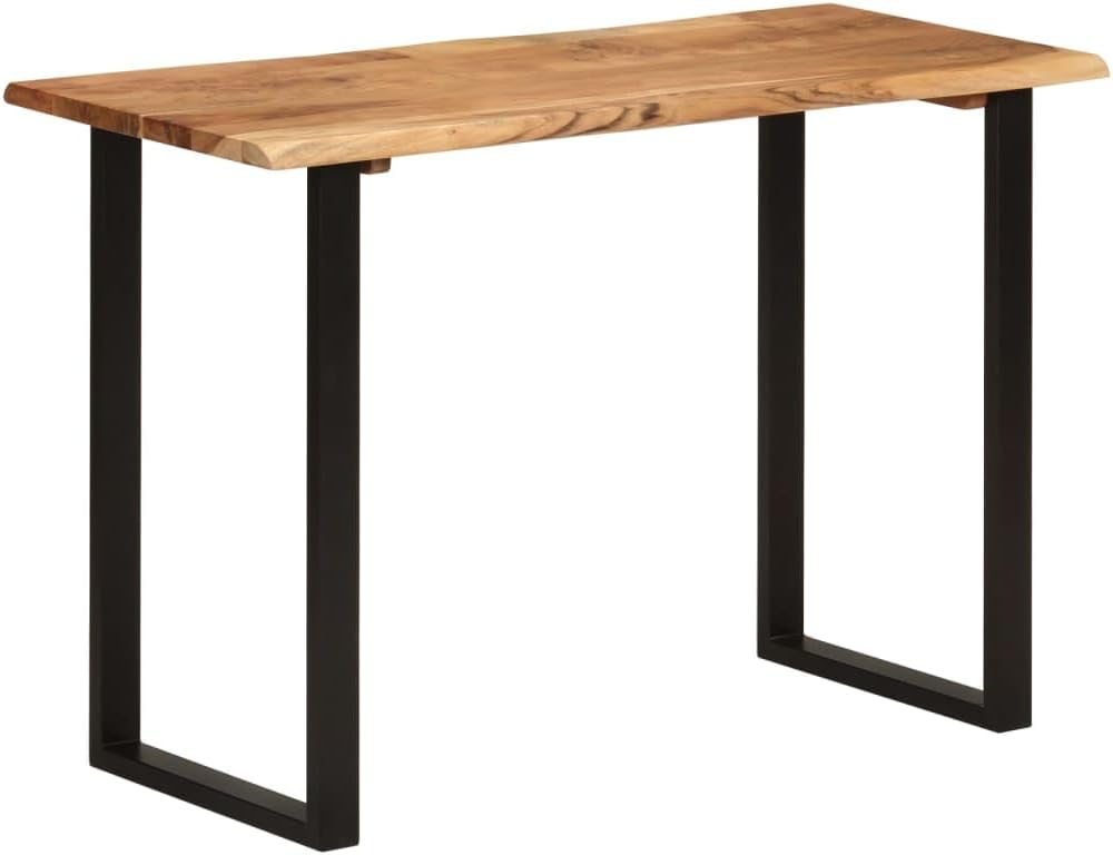 YPWRENH Mesa de cóctel decorativa de 43.3 x 19.7 x 29.9 pulgadas, madera maciza de acacia para comedor, cocina o sala de estar