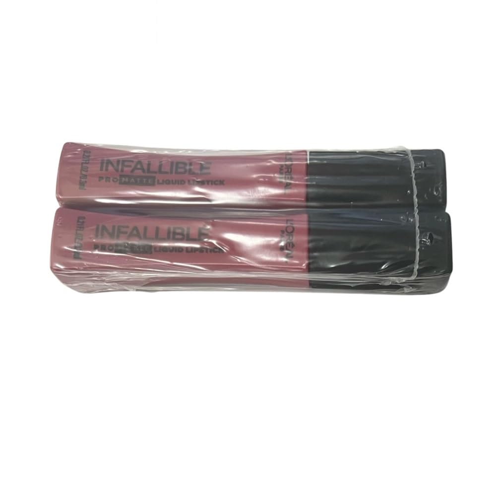 L’Oreal Paris Infallible Pro Matte Liquid Lipstick – Pack de 2 pintalabios líquidos, Petal Potion 372