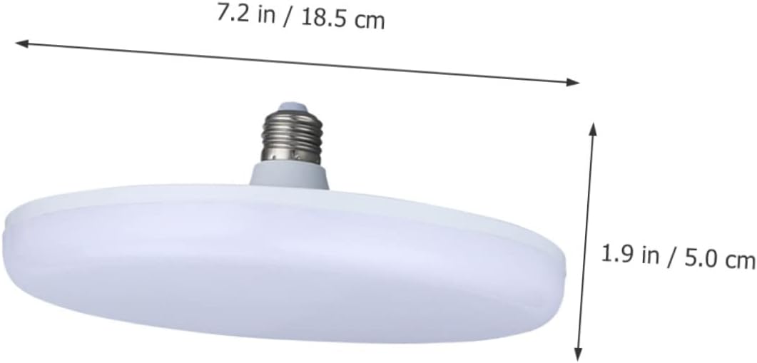 Housoutil Lámpara de techo blanca con platillo volador, lámpara de techo plana, lámpara colgante, farol, luces colgantes blancas, lámpara redonda,