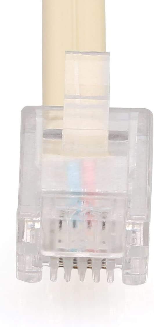 URBEST Adaptador divisor DSL en línea con filtro de ruido para teléfono y accesorio de fax (2, beige)