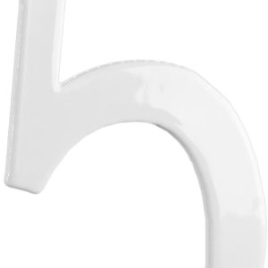 Montague Metal Products CSHN-6-5-W – Placa de aluminio para exteriores con número 5, pequeña, color blanco Montague Metal Products CSHN-6-5-W – Placa de aluminio para exteriores con número 5, pequeña, color blanco