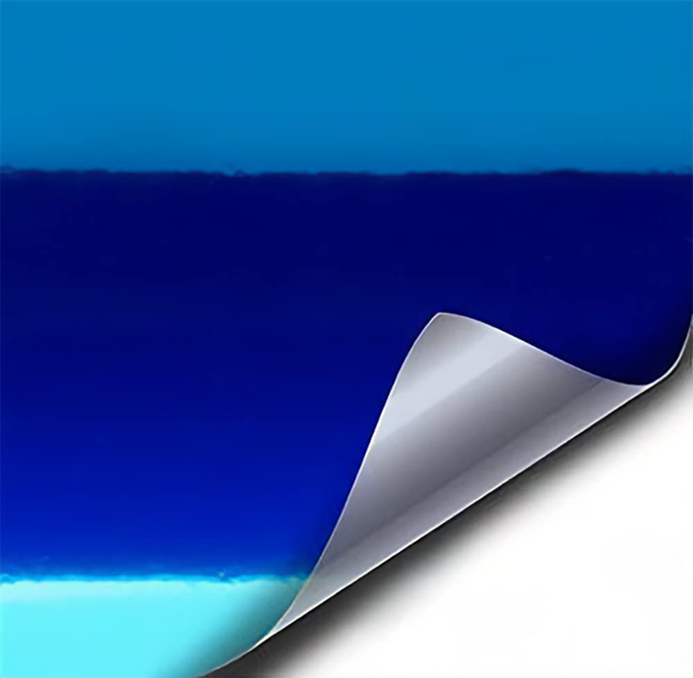 VViViD Rollo de cinta adhesiva de vinilo cromado de liberación de aire azul (2 pulgadas x 20 pies)