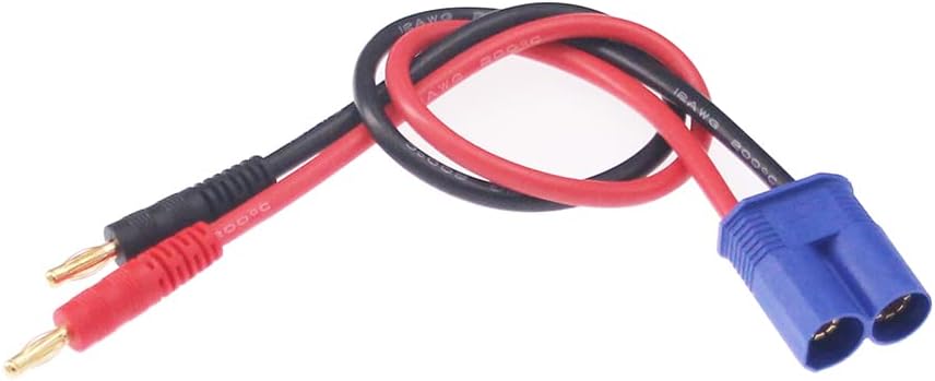 2 unids EC8 Conector Plug a 0.157 in Banana Plugs Carga Batería Cable Adaptador Cable 12awg 11.8 in