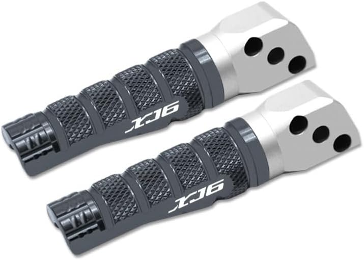 M para Yamaha XJ6 Xj6 motocicleta CNC pie trasero pasajero clavijas descansa reposapiés antideslizante pie clavija Y (color  titanio)