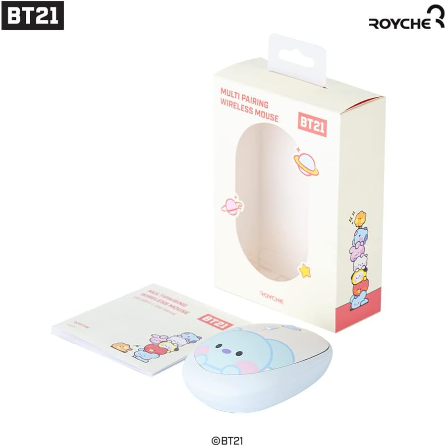 BT21 Minini Multi Emparejamiento inalámbrico silencioso ratón para computadora (KOYA)