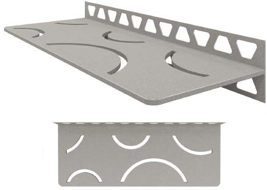 Schluter Systems Estante de pared W – Diseño curvo – Gris piedra – (SWS1D6TSSG) Accesorio de ducha Kerdi-Line