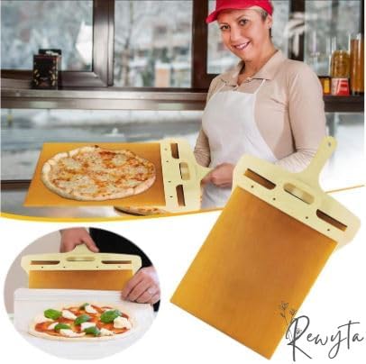 Pala deslizante de pizza de 22 pulgadas para pizza de transferencia súper fácil, deslizador antiadherente para pizza, pala mágica para pizza con