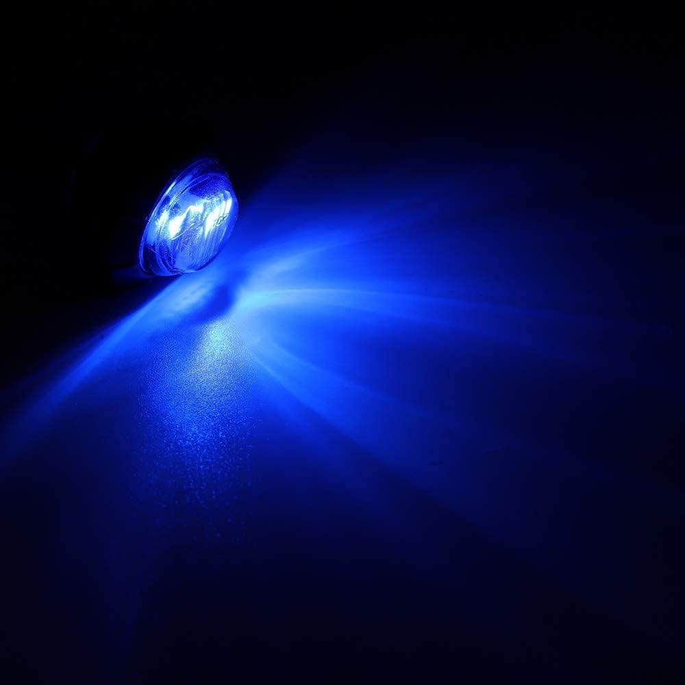 Ourbest Luces LED redondas de rock, luces laterales de rueda subterránea con ojales de bala, impermeables, para remolque, carrito de golf,