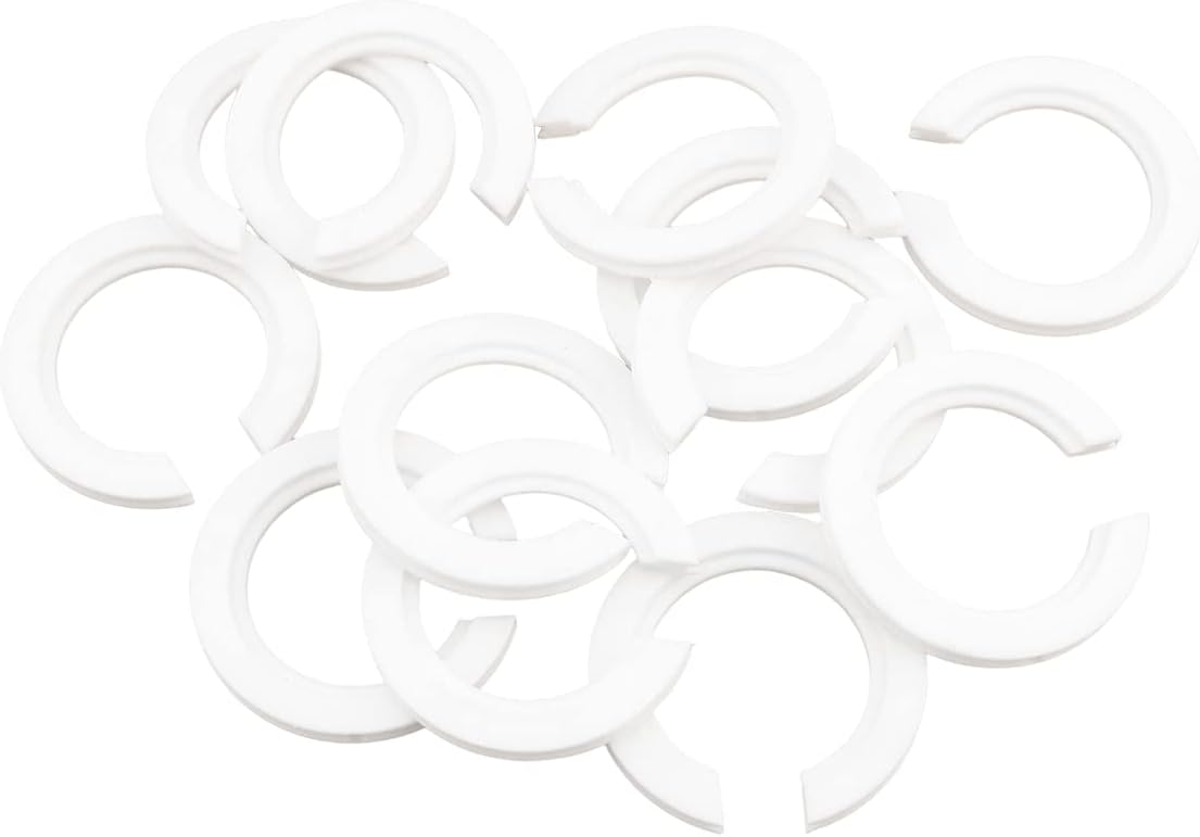 12 unids blanco uno lámpara arpa sillín adaptador convertidor uno lámpara sombra reducción anillos E27 a E14 convertidor zoom out, 1.772 x 1.142 in