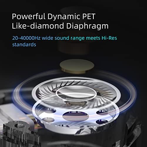 YINYOO KZ EDC – Auriculares con cable en los oídos, cómodos auriculares con controlador dinámico de 0.394in, cable desmontable para deportes Android