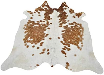 DECIMAL Cowhides – Alfombra de piel de vaca natural, alfombra de piel de vaca para dormitorio y sala de estar, alfombra decorativa moderna de piel