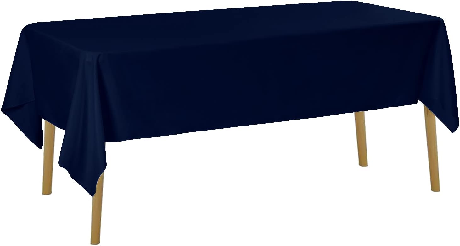 Paquete de 2 manteles rectangulares impermeables, de poliéster de 60 x 120 pulgadas, mantel de poliéster resistente a las arrugas para mesa de