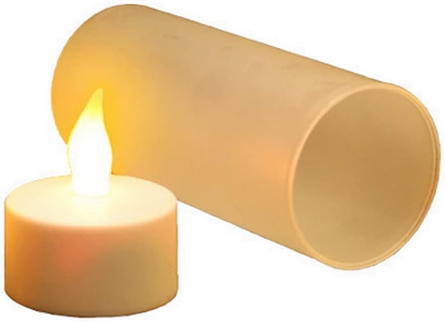 Velas recargables LED sin llama Cargador USB con pilas Lámpara de té (amarillo)