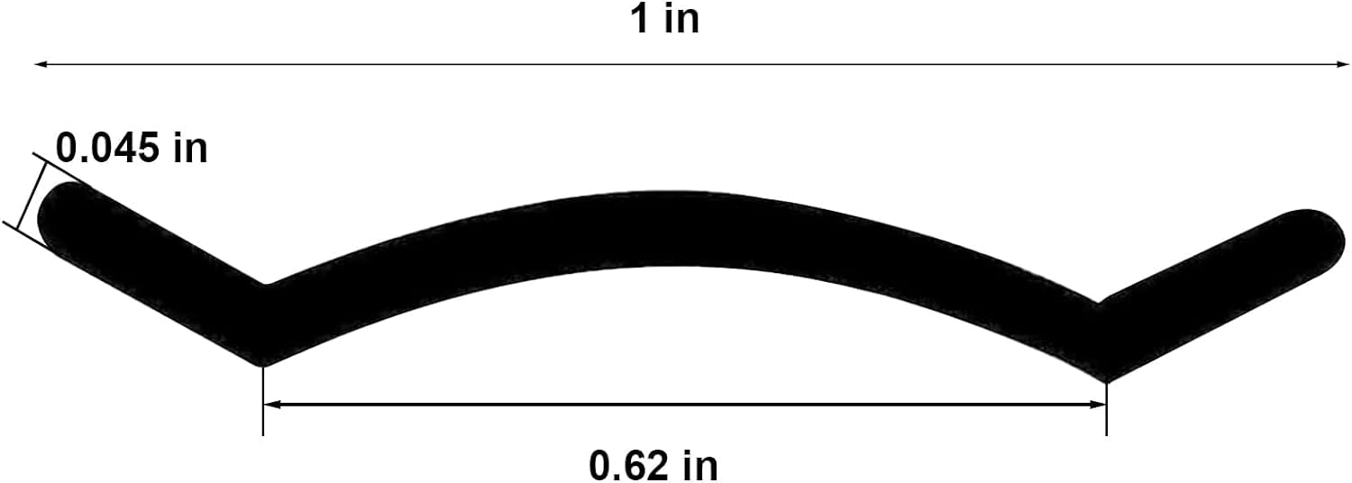 Cubierta de tornillo de moldura de vinilo negro de 1 pulgada para caravana, barco, cámper, remolque de viaje (100 pies)