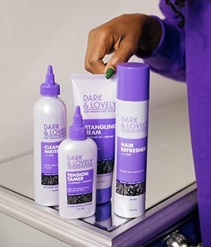 Crema desenredante oscura y encantadora para estilos de protección, con menta y aceite de aguacate para trenzas, tejidos, pelucas y rastas sin