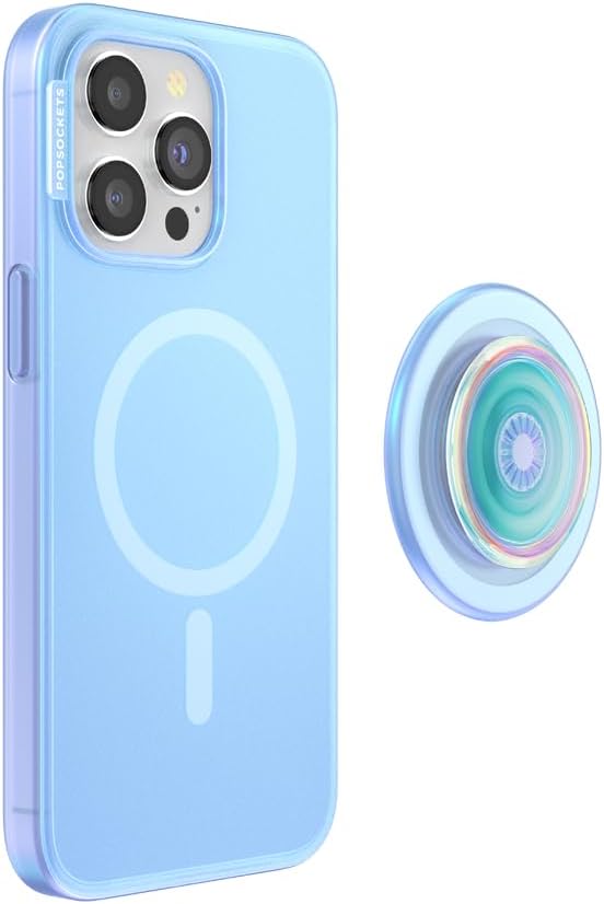 PopSockets Funda para iPhone 15 Pro Max con agarre redondo para teléfono compatible con MagSafe, funda para iPhone 15 Pro Max, compatible con carga