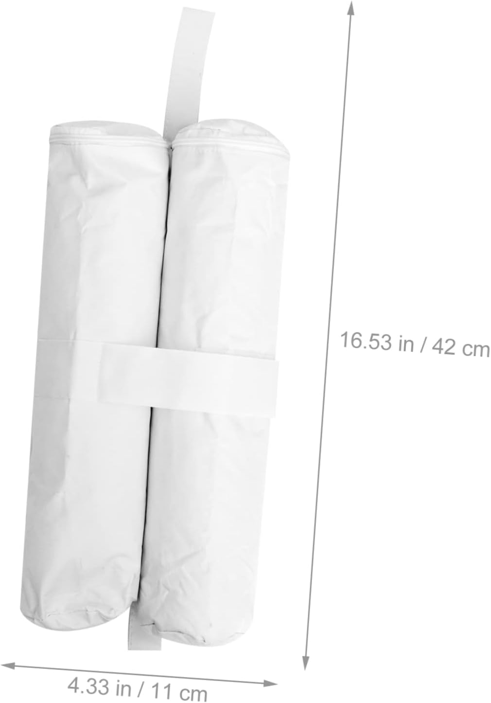 Bolsas de arena para toldo, 4 unidades, color blanco, resistente, resistente al viento, toldo para exteriores, toldo, pesos, marco de soporte,