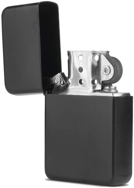 Cortador de cigarros de acero inoxidable grabado y encendedor personalizado personalizado (negro, personalizado)