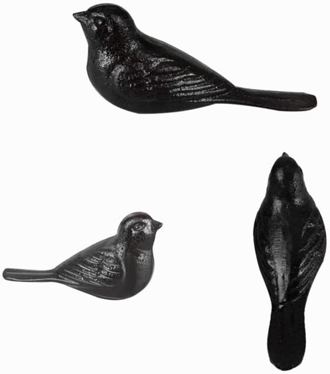 Tope de piso de hierro fundido para pájaros, tope de puerta resistente, cuña para detener el dormitorio, baño y puertas exteriores, hierro vintage,