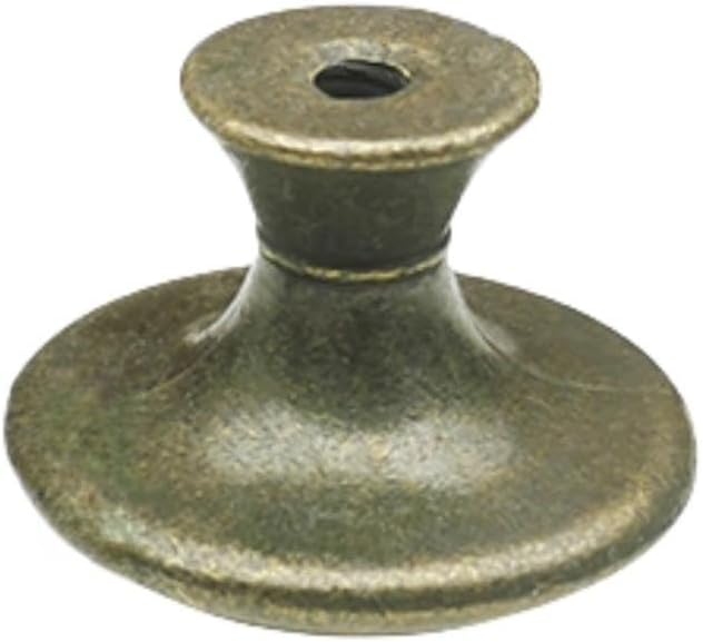 WenRan Pomo de bronce antiguo negro de 2 colores para cajón de un solo agujero, cascada redonda americana, accesorios de gabinete de aleación de