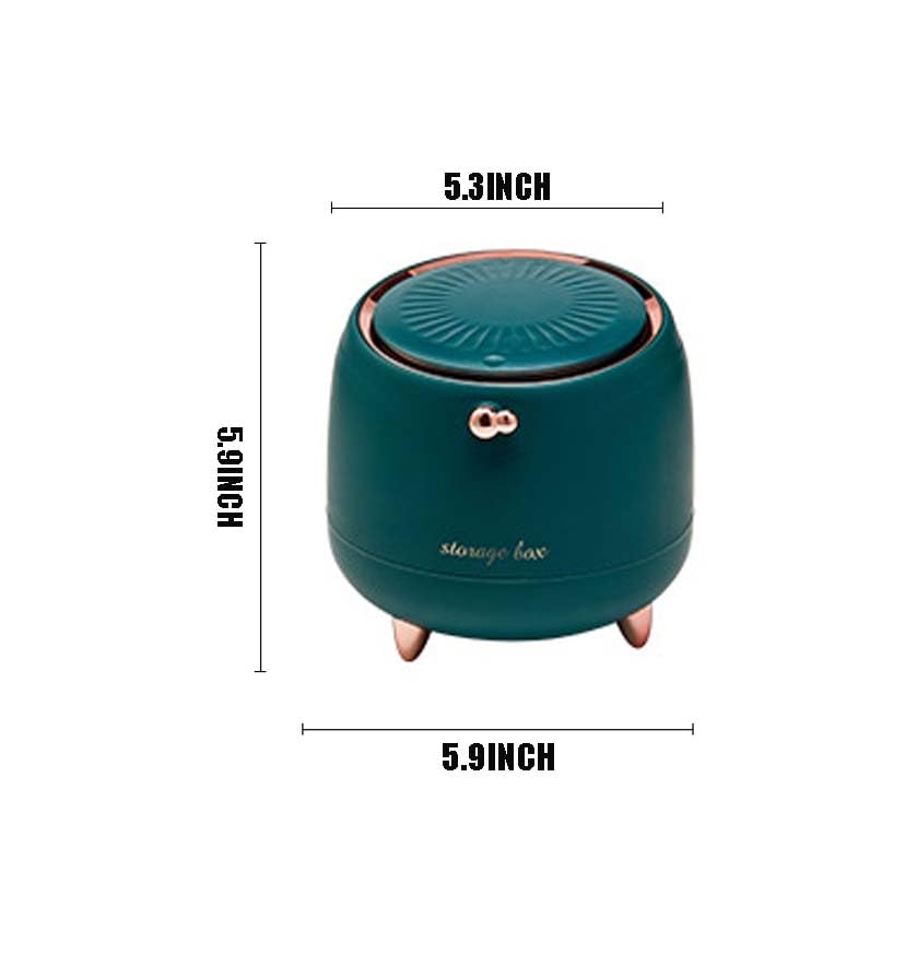 Mini bote de basura para encimera con 40 bolsas de basura, bonito bote de basura con tapa tipo prensa, cubo de basura de 0.7 galones3 litros, mini