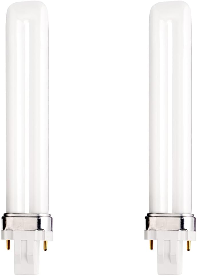 Satco S8312 HyGrade – Bombilla fluorescente compacta T4 de 13 W, base de pin GX23, color blanco (paquete de 2)