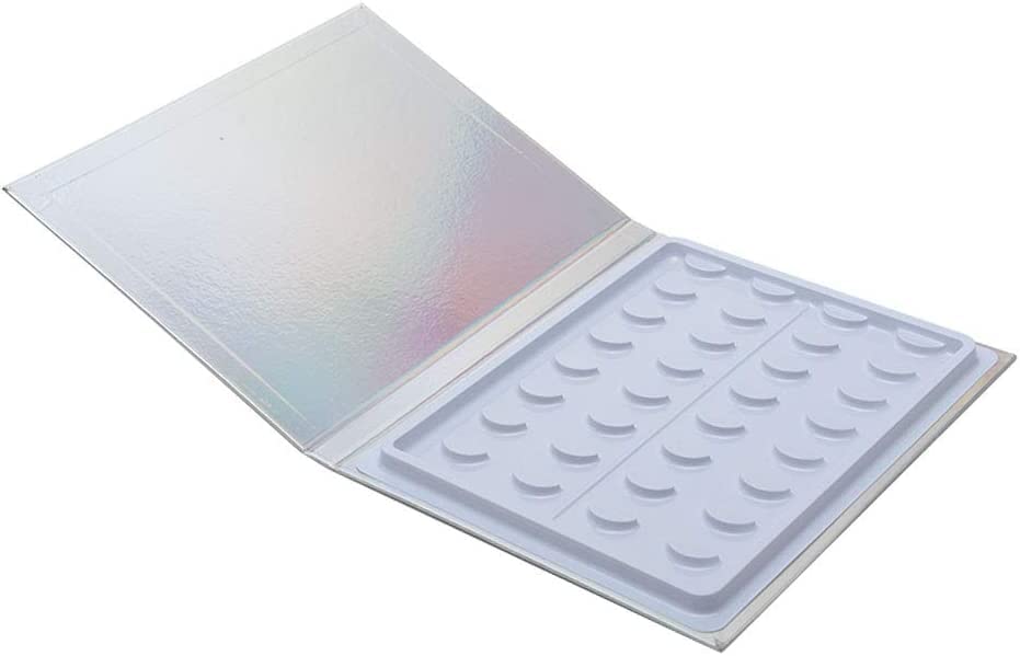 Libro de almacenamiento de pestañas vacío, funda protectora de muestra de pestañas con purpurina, caja de exhibición de pestañas postizas puede