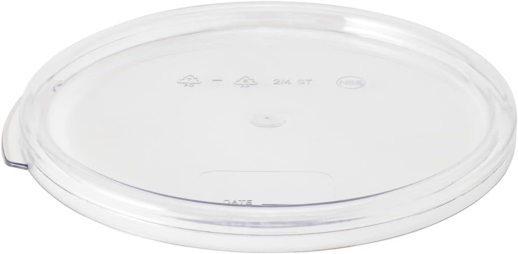 Restaurantware Solo tapa tapa Met Lux para contenedores de almacenamiento de alimentos de 2 y 4 cuartos de galón, 1 tapa redonda para contenedores