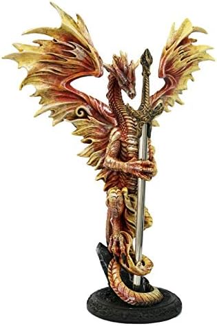 Pacific Giftware Ruth Thompson – Abrecartas oficial de Dragonblade de la serie coleccionable Flame Blade Dragon de 8 pulgadas de alto