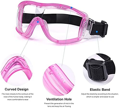 JSUNMOON Gafas de seguridad para niños, gafas de seguridad para niños pequeños con antivaho UV, paño de limpieza para lentes transparentes incluido