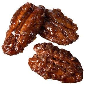 Nueces pecanas de Georgia con praliné glaseadas con miel (1 libra), sin lácteos, lotes pequeños tostados y confitados, sabor sureño, seleccionados a