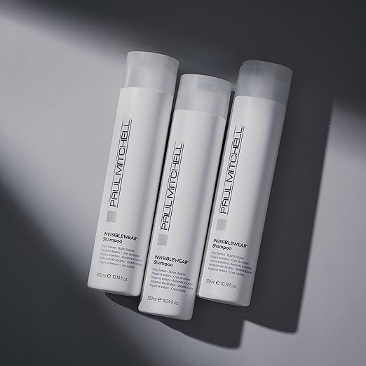Paul Mitchell Invisiblewear Champú, prepara la textura + construye volumen, para cabello fino, 33.8 onzas líquidas