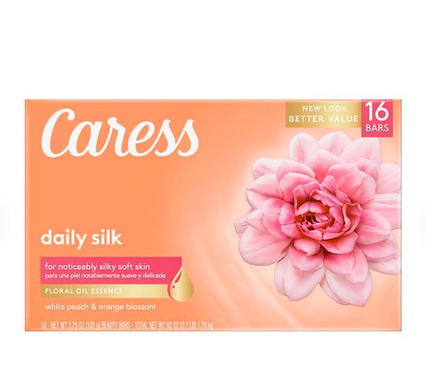 Caress Bar Soap Daily Silk 3.75 onzas 16 unidades
