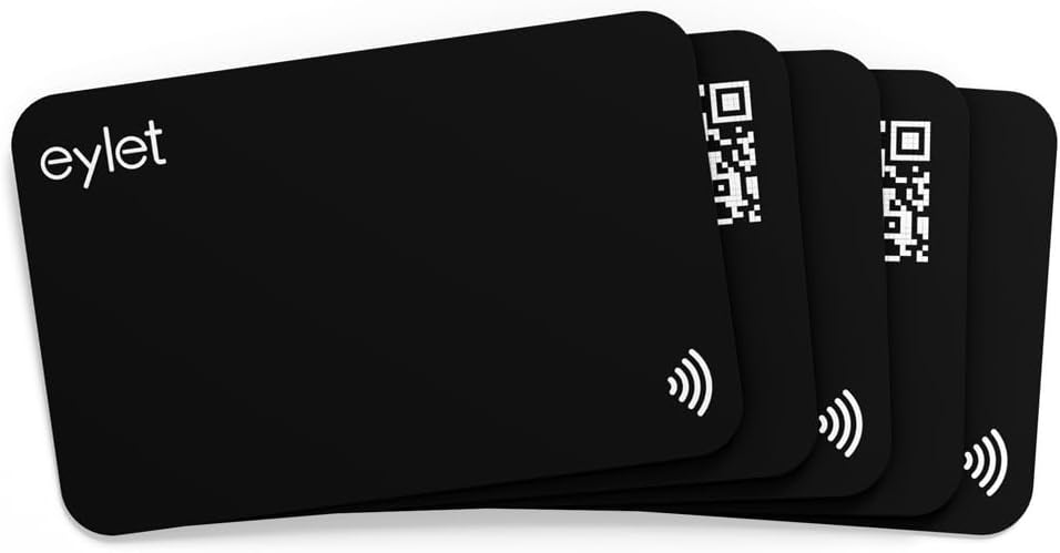 Paquete de 5 tarjetas de visita digitales negras – NO SUBS  Tarjetas de visita digitales habilitadas para NFC