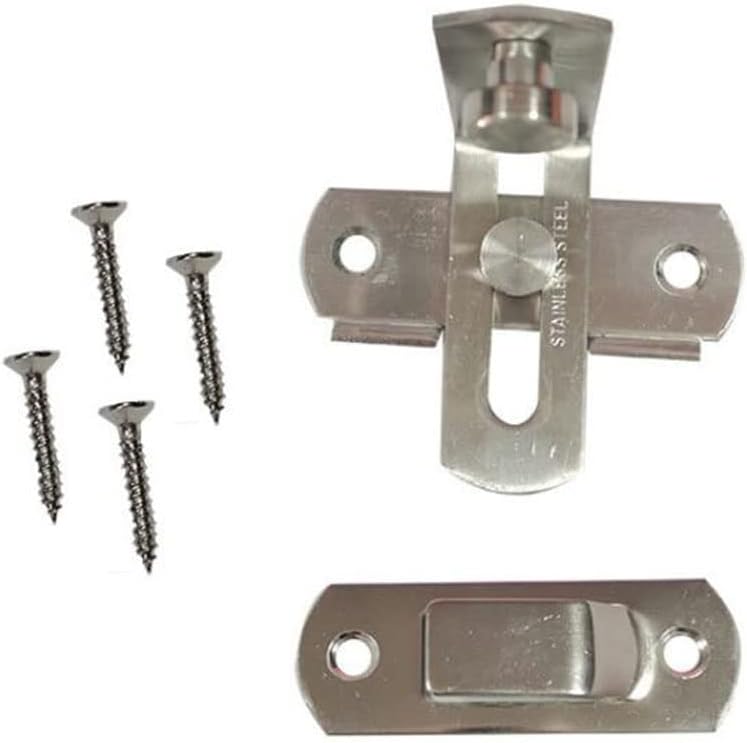 Cerradura de puerta especial de perno de acero inoxidable de 90 grados, Cerradura de ángulo recto, Cerradura de puerta abatible, Hebilla de puerta