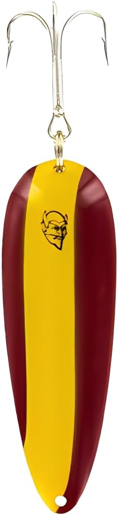 Dardevle 143 Dardevlet – Rayas rojasamarillas 34 oz. – 2 78″ x 1 316″