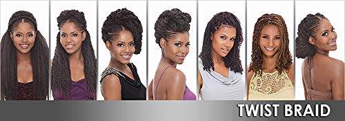 6 PACKSLOT FreeTress Trenzas de pelo sintético iguales trenza Marley (trenza torcida jamaicana) (2)