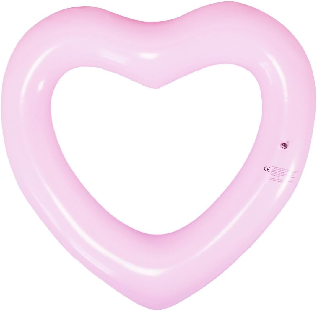 ZHUYNXIR Tubo flotante de piscina con forma de corazón, diversión en el agua, juguetes de fiesta en la playa para niños, accesorios de diseño de