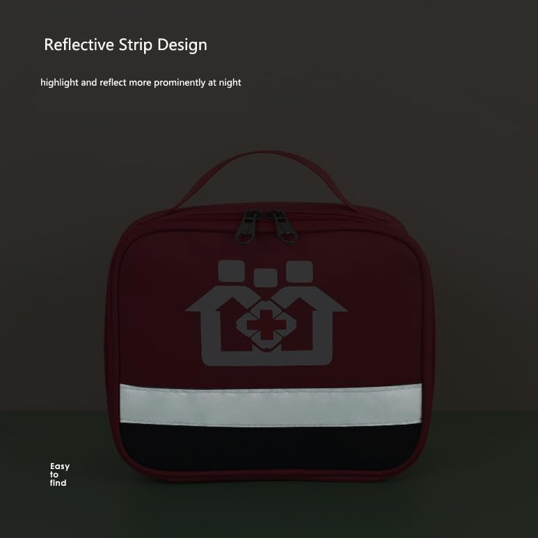 Bolsa organizadora de suministros médicos rojos, bolsa vacía para botiquín de primeros auxilios, bolsa de medicina de viaje para automóvil, hogar,