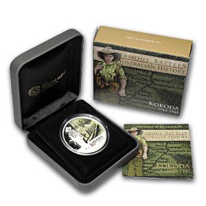 2012 1 oz Proof Silver Battle of Kokoda Coin.