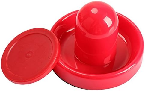 Red Air Hockey Pusher Classic Game Air Hockey 4 piezas de discos de mesa y 4 piezas de agarre de mazo de fieltro para juego de mesa de