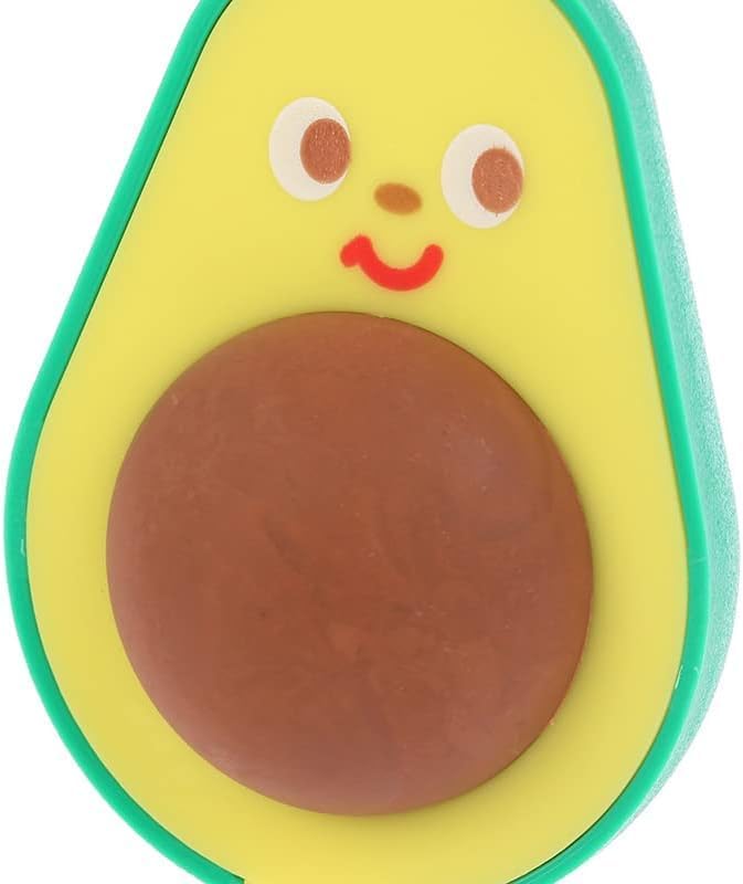 1 sacapuntas de aguacate lindo borrador de goma para niños, papelería para estudiantes u oficinistas, recompensas y premios de clase, caja de