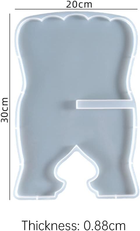 ikasus Molde de silicona para soporte de libros, moldes de fundición de resina, para música y estantería, molde de silicona para libro de lectura,