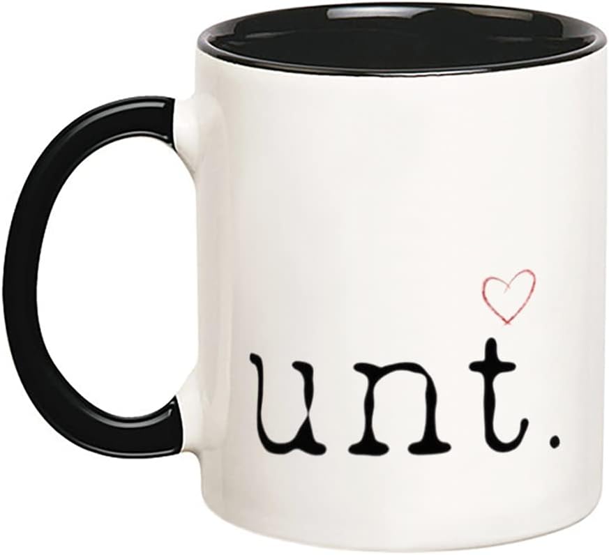 Fonhark – Taza de coño. Taza de corazón coño. Humor adulto, ofensivo, travieso, grosero, taza de café novedosa de 11 onzas