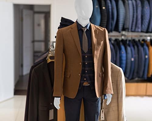 Maniquí masculino de 73 pulgadas de cuerpo completo, forma de maniquí de costura, ajustable, soporte de maniquí realista, cabeza de exhibición,